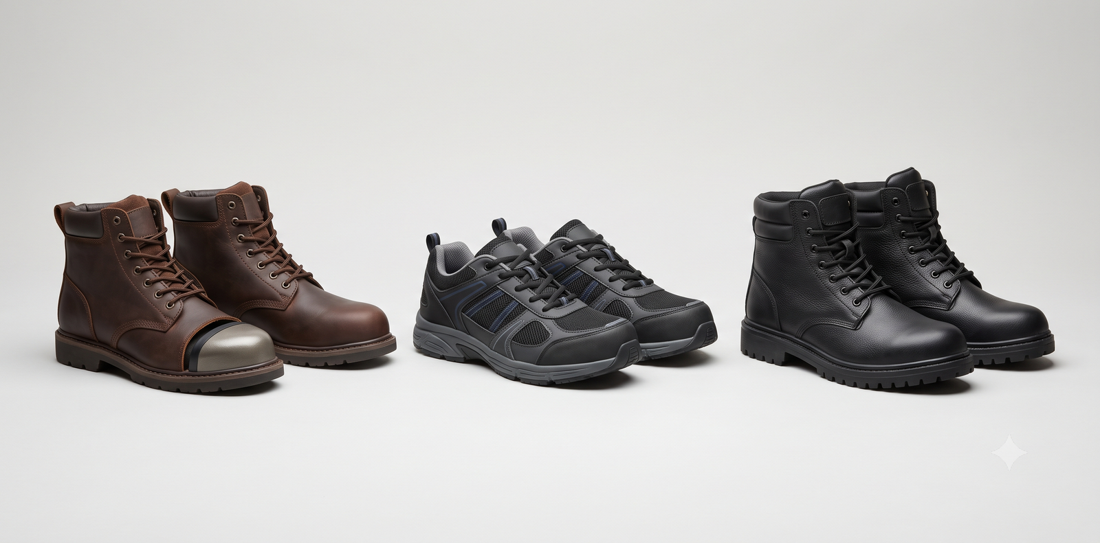 Steel and composite toe-cap safety shoes and protective work boots requiring SABER certification for Saudi Arabia