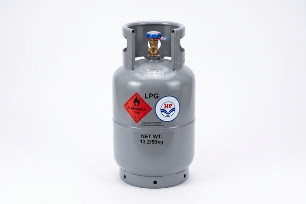 Refillable LPG gas cylinders with valves and stamped collars for SABER certification