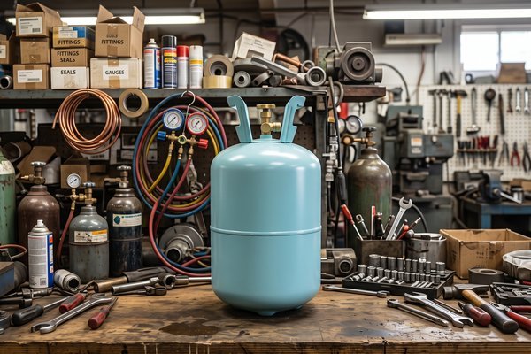 Refrigerant gas cylinders in service colour coding for SABER certification