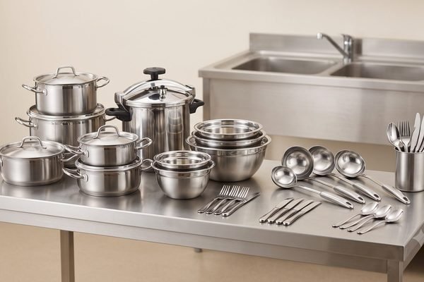 Stainless steel cookware, cutlery and sinks for SABER certification